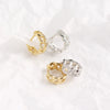 Wholesale Jewelry Light Luxury S925 Sterling Silver Geometric Chain Diamondembedded Earrings