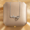 Wholesale Jewelry Light Luxury Simple Geometric Love Smart Necklace Women's Titanium Steel And Copper Collarbone Chain Set With Diamonds