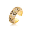 Wholesale Jewelry Light Luxury Snake Pattern Copper Zirconia Earrings Necklaces And Rings