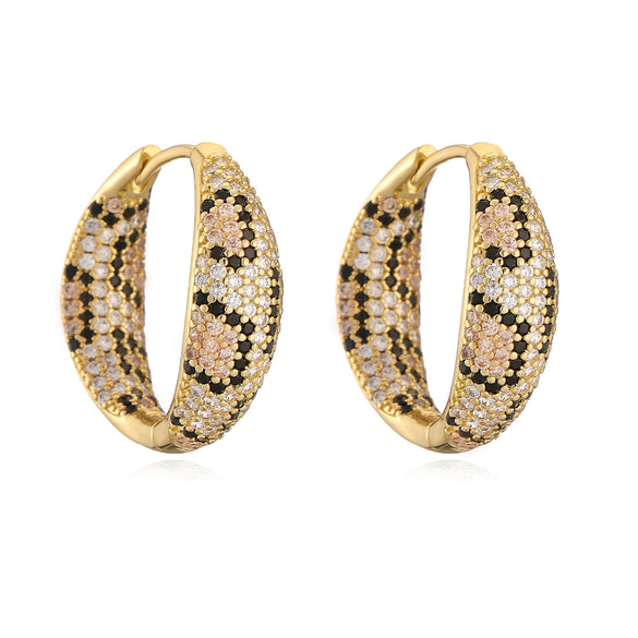 Wholesale Jewelry Light Luxury Snake Pattern Copper Zirconia Earrings Necklaces And Rings