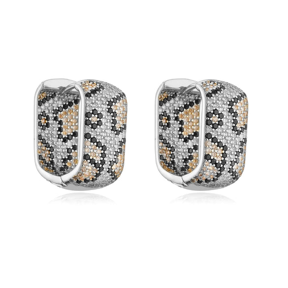 Wholesale Jewelry Light Luxury Snake Pattern Copper Zirconia Earrings Necklaces And Rings