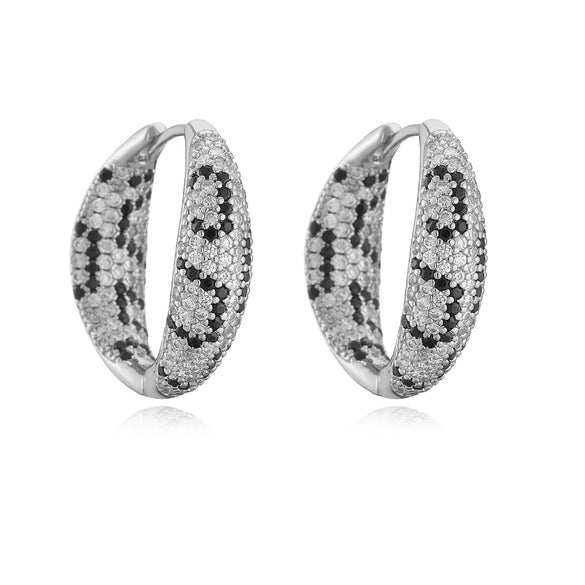 Wholesale Jewelry Light Luxury Snake Pattern Copper Zirconia Earrings Necklaces And Rings