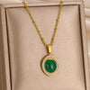 Wholesale Jewelry Light Luxury Stainless Steel Imitation Pearl Love Pendant Electroplated Necklace