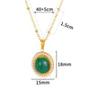 Wholesale Jewelry Light Luxury Stainless Steel Imitation Pearl Love Pendant Electroplated Necklace