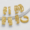 Wholesale Jewelry Light Luxury Style Copper Electroplated Cut Out Cshaped Nonpiercing Ear Frame Earrings