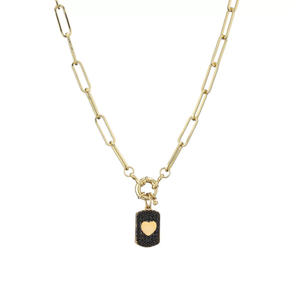 Wholesale Jewelry Light Luxury Style Copper Fivepointed Star Pendant Necklace With Micro Inlay And Gun Black Gold Electroplating For Women