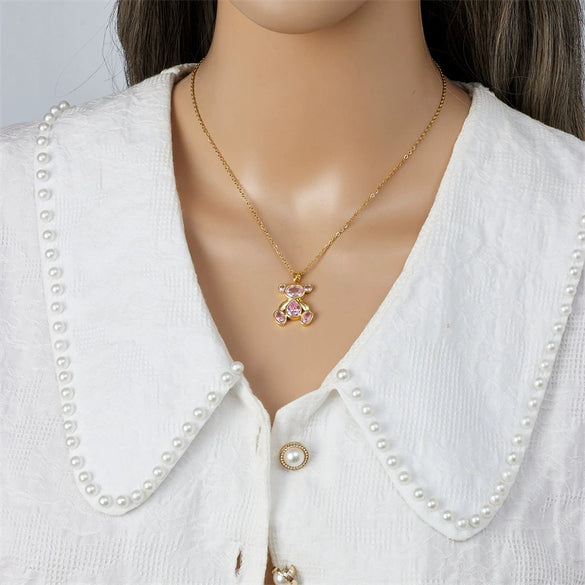 Wholesale Jewelry Light Luxury Style Copper Plated Animals Zodiac Pendant Necklace For Women