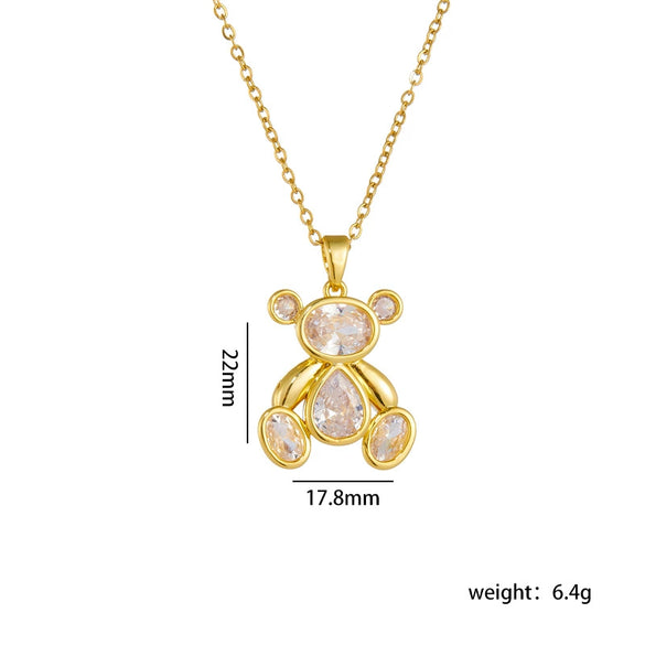 Wholesale Jewelry Light Luxury Style Copper Plated Animals Zodiac Pendant Necklace For Women