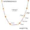Wholesale Jewelry Light Luxury Style Copper 316L Stainless Steel Shell Zircon Bead Collarbone Necklace Bracelet Pvd Plated