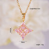 Wholesale Jewelry Light Luxury Style Copper Star Heart Bow Pendant Necklace With Mixed Gemstone Setting And O Word Chain Electroplating
