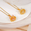 Wholesale Jewelry Light Luxury Style Copper Star Heart Bow Pendant Necklace With Mixed Gemstone Setting And O Word Chain Electroplating