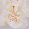 Wholesale Jewelry Light Luxury Style Copper Star Heart Bow Pendant Necklace With Mixed Gemstone Setting And O Word Chain Electroplating