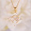 Wholesale Jewelry Light Luxury Style Copper Star Heart Bow Pendant Necklace With Mixed Gemstone Setting And O Word Chain Electroplating