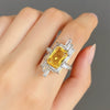 Wholesale Jewelry Light Luxury Style Copper Zircon Ring And Bracelet Set With Irregular Shape And Flower Pattern