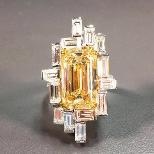 Wholesale Jewelry Light Luxury Style Copper Zircon Ring And Bracelet Set With Irregular Shape And Flower Pattern