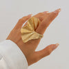 Wholesale Jewelry Light Luxury Style Geometric Alloy Irregular Three Dimensional Pleated Wide Ring With Electroplating