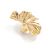 Wholesale Jewelry Light Luxury Style Geometric Alloy Irregular Three Dimensional Pleated Wide Ring With Electroplating