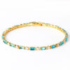 Wholesale Jewelry Light Luxury Style Geometric Copper 18K Electroplated Necklace Bracelet Three Piece Set For Women
