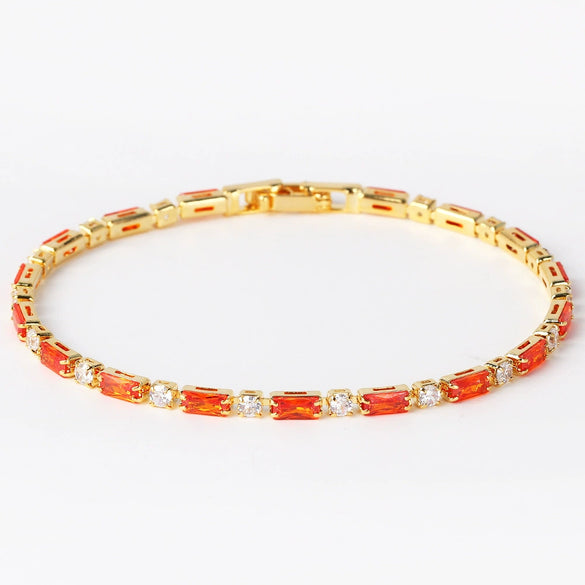 Wholesale Jewelry Light Luxury Style Geometric Copper 18K Electroplated Necklace Bracelet Three Piece Set For Women