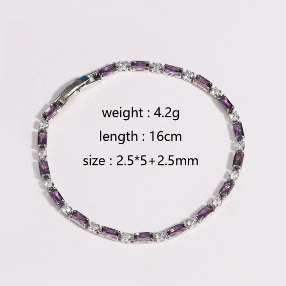 Wholesale Jewelry Light Luxury Style Geometric Copper 18K Electroplated Necklace Bracelet Three Piece Set For Women