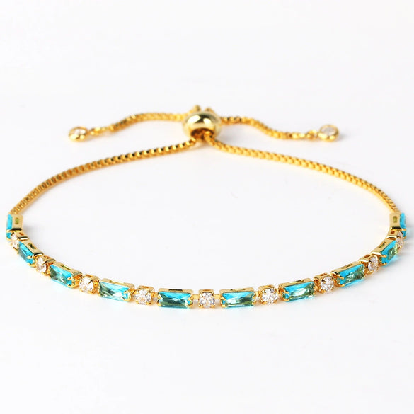 Wholesale Jewelry Light Luxury Style Geometric Copper 18K Electroplated Rectangular Horizontal Claw Chain Three Piece Set For Women