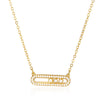 Wholesale Jewelry Light Luxury Style Geometric Copper Necklace With Diamond Design