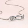 Wholesale Jewelry Light Luxury Style Geometric Copper Necklace With Diamond Design