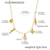 Wholesale Jewelry Light Luxury Style Geometric Octopus Shell Conch Clavicle Necklace 316L Stainless Steel 316L Stainless Steel Electroplating For Women