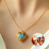 Wholesale Jewelry Light Luxury Style Geometric Peach Heart Pendant Necklace Titanium Steel Stainless Steel Ochain Real Gold Plated