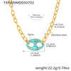 Wholesale Jewelry Light Luxury Style Geometric 316L Stainless Steel And 316L Stainless Steel Electroplated Pig Nose Oshaped Chain Clavicle Necklace For Women