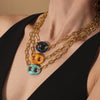 Wholesale Jewelry Light Luxury Style Geometric 316L Stainless Steel And 316L Stainless Steel Electroplated Pig Nose Oshaped Chain Clavicle Necklace For Women