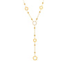 Wholesale Jewelry Light Luxury Style Geometric 316L Stainless Steel And 316L Stainless Steel Electroplating Tassel Zircon Flower Bead Necklace For Women