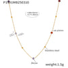 Wholesale Jewelry Light Luxury Style Geometric Titanium Steel Cross Handmade Beaded Necklace With Electroplating