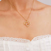 Wholesale Jewelry Light Luxury Style Heart Shape Copper Inlaid Zircon O Word Chain Women's Necklace