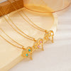 Wholesale Jewelry Light Luxury Style Heart Shape Copper Inlaid Zircon O Word Chain Women's Necklace
