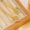 Wholesale Jewelry Light Luxury Style Heart Shape Copper Inlaid Zircon O Word Chain Women's Necklace