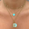 Wholesale Jewelry Light Luxury Style Heart Shaped Copper 18K Gold Plated Pendant Necklace For Women