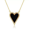 Wholesale Jewelry Light Luxury Style Heart Shaped Copper 18K Gold Plated Pendant Necklace For Women