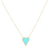 Wholesale Jewelry Light Luxury Style Heart Shaped Copper 18K Gold Plated Pendant Necklace For Women