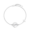 Wholesale Jewelry Light Luxury Style Silver 925 Sterling Silver Aircraft Around The Earth Stars Sun And Moon Clouds Cosmic Electroplated Earrings Necklace Bracelet For Women