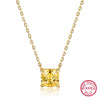 Wholesale Jewelry Light Luxury Style Square 925 Sterling Silver Zircon Inlaid Necklace Earrings