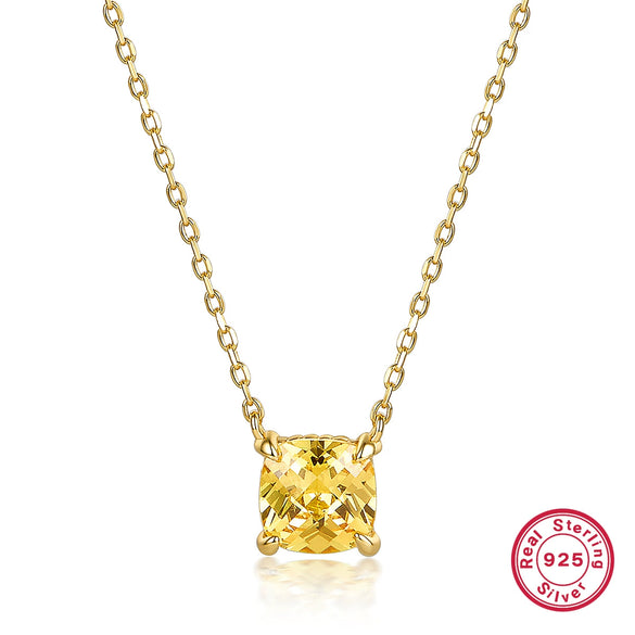 Wholesale Jewelry Light Luxury Style Square 925 Sterling Silver Zircon Inlaid Necklace Earrings