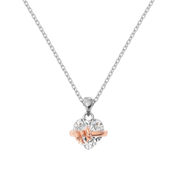 Wholesale Jewelry Light Luxury Style 925 Sterling Silver Love Bow Heart Water Drop Bell Electroplated Earrings Necklace Ring For Women