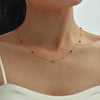 Wholesale Jewelry Light Luxury 316L Stainless Steel Geometric Cross Chain Handmade Beaded Necklace For Women