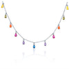 Wholesale Jewelry Light Luxury Water Drop S925 Sterling Silver Pendant Necklace With Geometric Pattern And Environmental Protection Electroplating