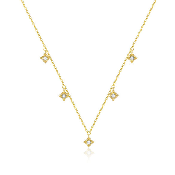 Wholesale Jewelry Light Luxury Water Drop 925 Sterling Silver Necklace For Women