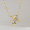 Wholesale Jewelry Little Fresh Style Copper Leaf And Animal Zodiac Pendant Clavicle Chain With Electroplating For Women