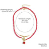 Wholesale Jewelry Little Fresh Style Heart Shape Alloy Pendant Artificial Crystal Double Layer String Of Pearls Necklace With Electroplating