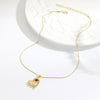 Wholesale Jewelry Love Pendant Necklace Zinc Alloy Snake Bone Chain Heart Pattern Electroplating For Women