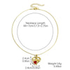 Wholesale Jewelry Love Pendant Necklace Zinc Alloy Snake Bone Chain Heart Pattern Electroplating For Women
